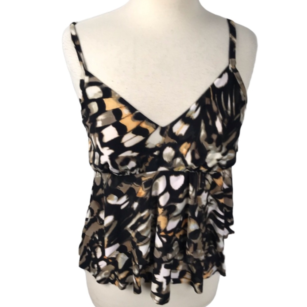 Trimshaper Swim bathing top floral Tiered floral